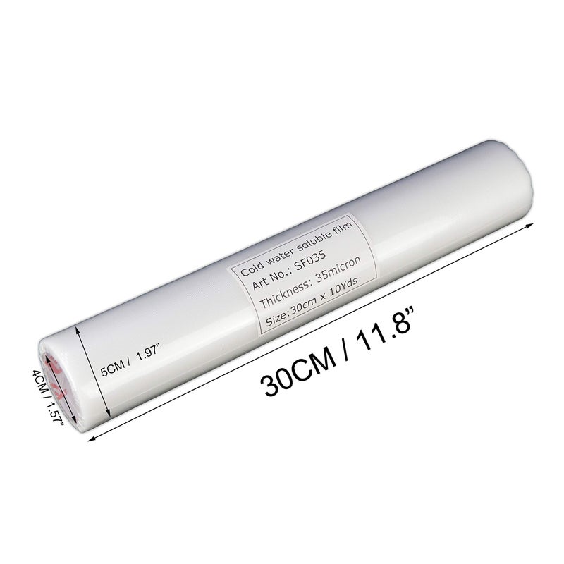 Simthread Wash Away Embroidery Stabilizer and Topping 35um Transparent Water-Soluble Film 10 Yards Roll - Image 2